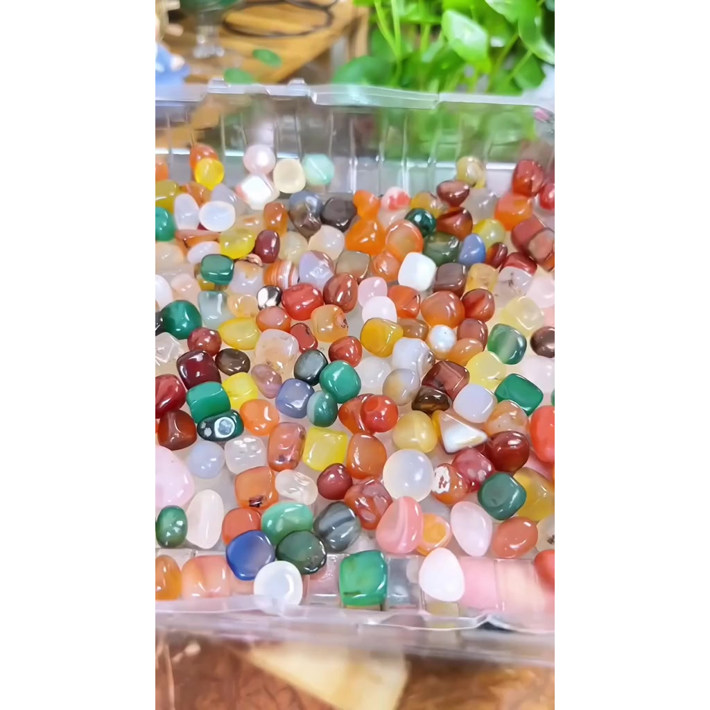 Sỏi mã não mài bóng - Đá sỏi trang trí bể cá - Trang trí chậu cây 0.8-1.2 cm Lador Jeweldy