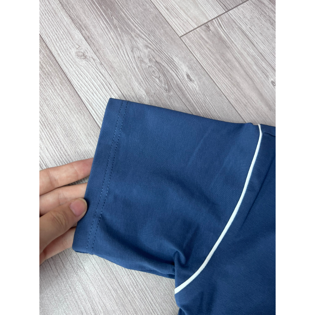 Bộ đùi cotton bé trai hiệu Nanokid chữ thêu màu sang xịn Size to 20-70kg