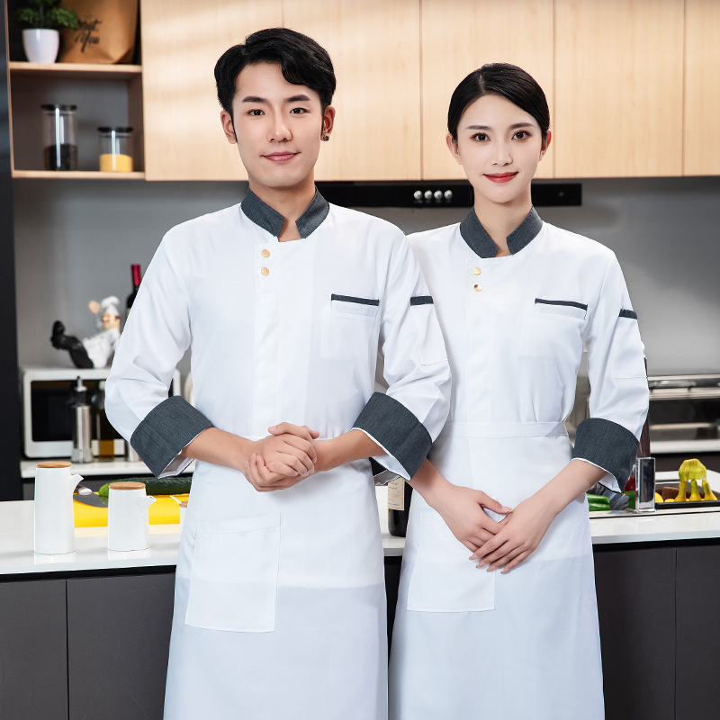 Áo bếp,đồng phục bếp dài tay nhà hàng,khách sạn