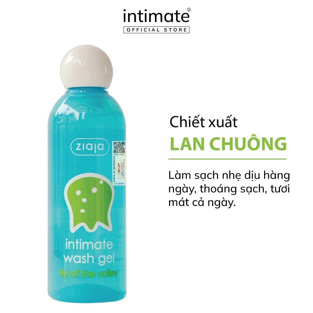 Dung Dịch Vệ Sinh Phụ Nữ Intimate Hoa Lan Chuông ZIAJA Mùi Thơm Dịu Nhẹ Giúp Làm Sạch, Khử Mùi Hôi 200ml