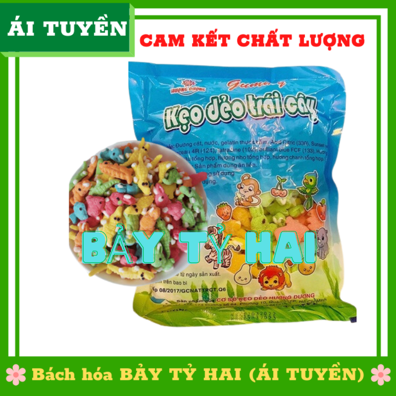 KẸO DẺO HƯƠNG TRÁI CÂY HÌNH CÁ SẤU TÚI 500GR