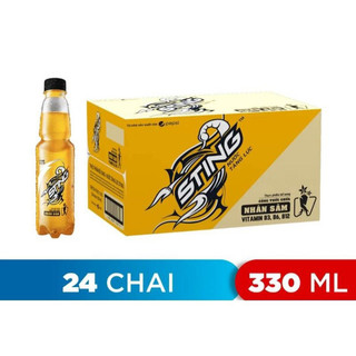 Thùng 24 chai nước tăng lực Sting vàng 330ml