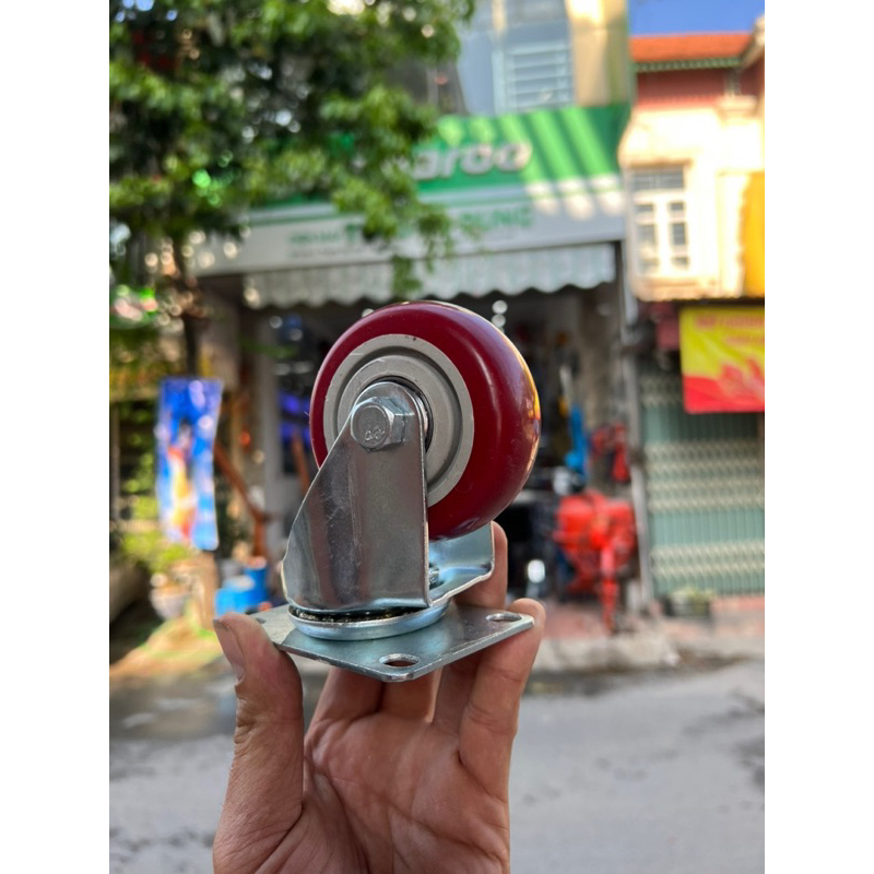 Combo 4 bánh xe đẩy hàng bánh 8cm chịu lực cao 2 bánh  xoay và 2 bánh xoay có khoá
