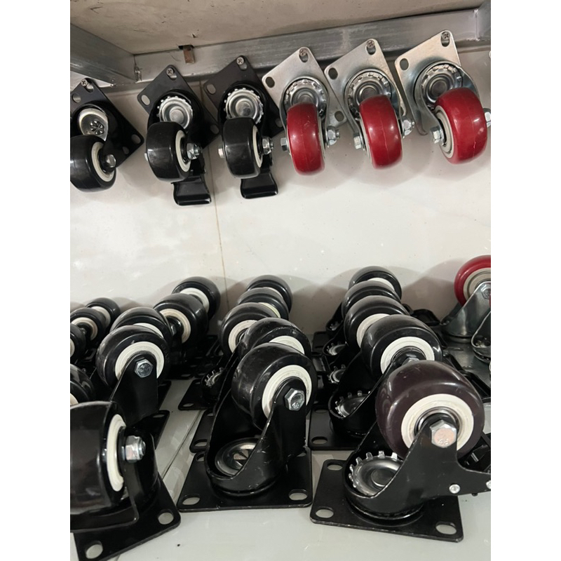 Combo 4 bánh xe đẩy hàng bánh 8cm chịu lực cao 2 bánh  xoay và 2 bánh xoay có khoá