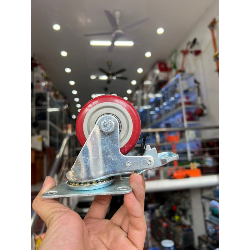 Combo 4 bánh xe đẩy hàng bánh 8cm chịu lực cao 2 bánh  xoay và 2 bánh xoay có khoá