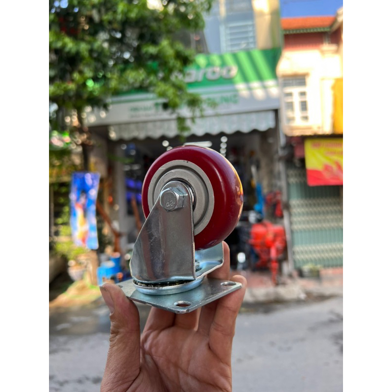 Combo 4 bánh xe đẩy hàng bánh 8cm chịu lực cao 2 bánh  xoay và 2 bánh xoay có khoá