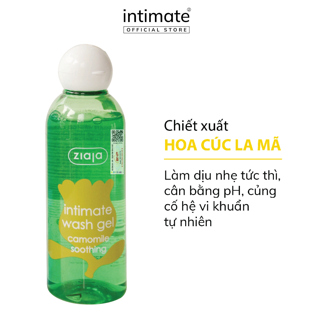 Dung Dịch Vệ Sinh Phụ Nữ Intimate Cúc La Mã ZIAJA Dịu Nhẹ Giúp Làm Sạch Và Khử Mùi Hôi 200ml