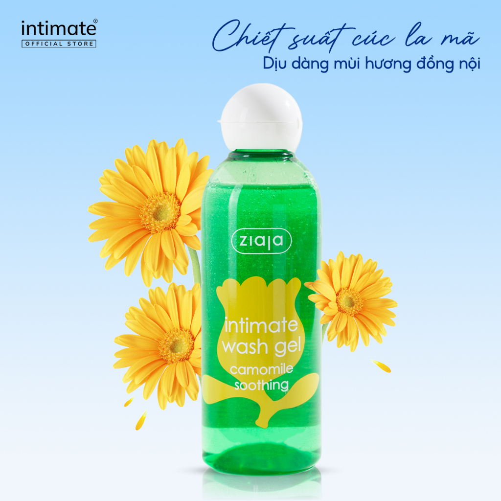 Dung Dịch Vệ Sinh Phụ Nữ Intimate Cúc La Mã ZIAJA Dịu Nhẹ Giúp Làm Sạch Và Khử Mùi Hôi 200ml