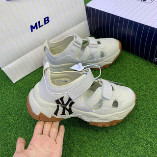 Giày mlb bigball chunky mask ny, giày mlb quai dán thể thao mlb nâu kem ny chunky new york yankees