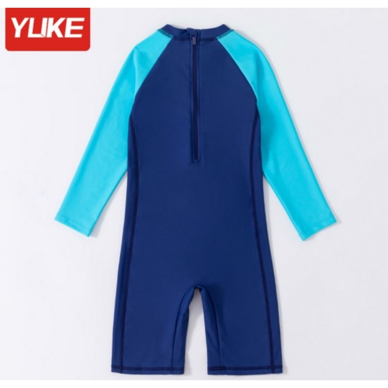 Đồ bơi liền thân dài tay quần ngắn YY2265 bé trai in cá sấu crocodile lướt ván Skater Pro mẫu mới 2023,YLIKE YY2165