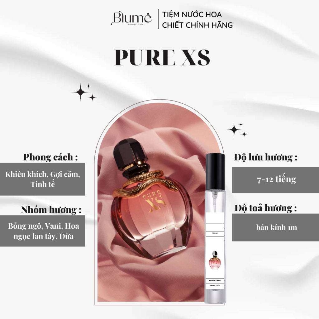 Nước hoa NỮ PURE XS mùi sexy - Blume Tiệm Nước Hoa