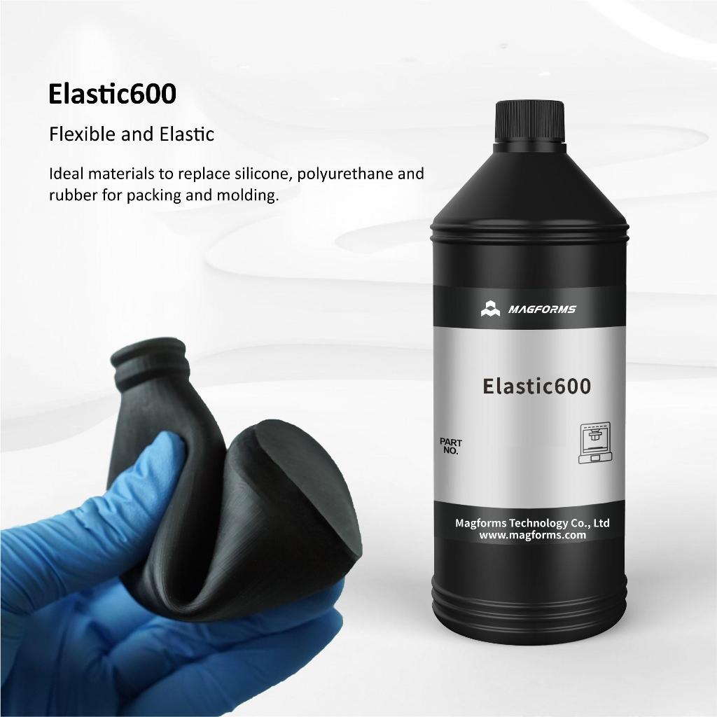 [Nhựa in 3D Resin DẺO] - Magforms Elastic600 Resin - Chai 1000ml - Flexible resin