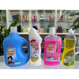 Combo 4sp : nước giặt xả hương hoa - nước rửa chén - nước lau sàn - nước tẩy bồn cầu