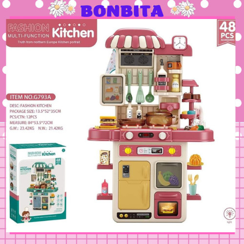 Bộ đồ chơi nhà bếp cỡ lớn 48 chi tiết cho bé nấu ăn cho bé