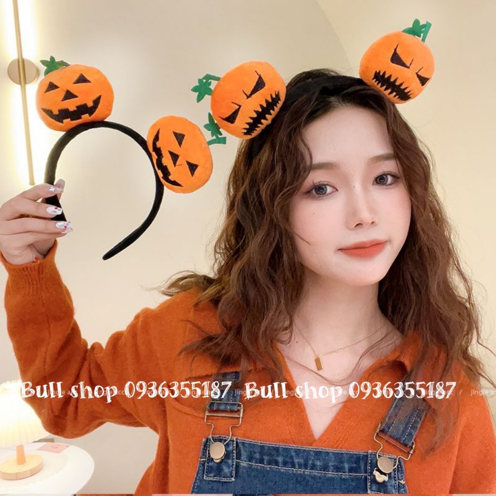 CC04 cài tóc nữ băng đô bờm tóc cosplay chú hề 🤡 trái bí Halloween 🎃 nhiều mẫu