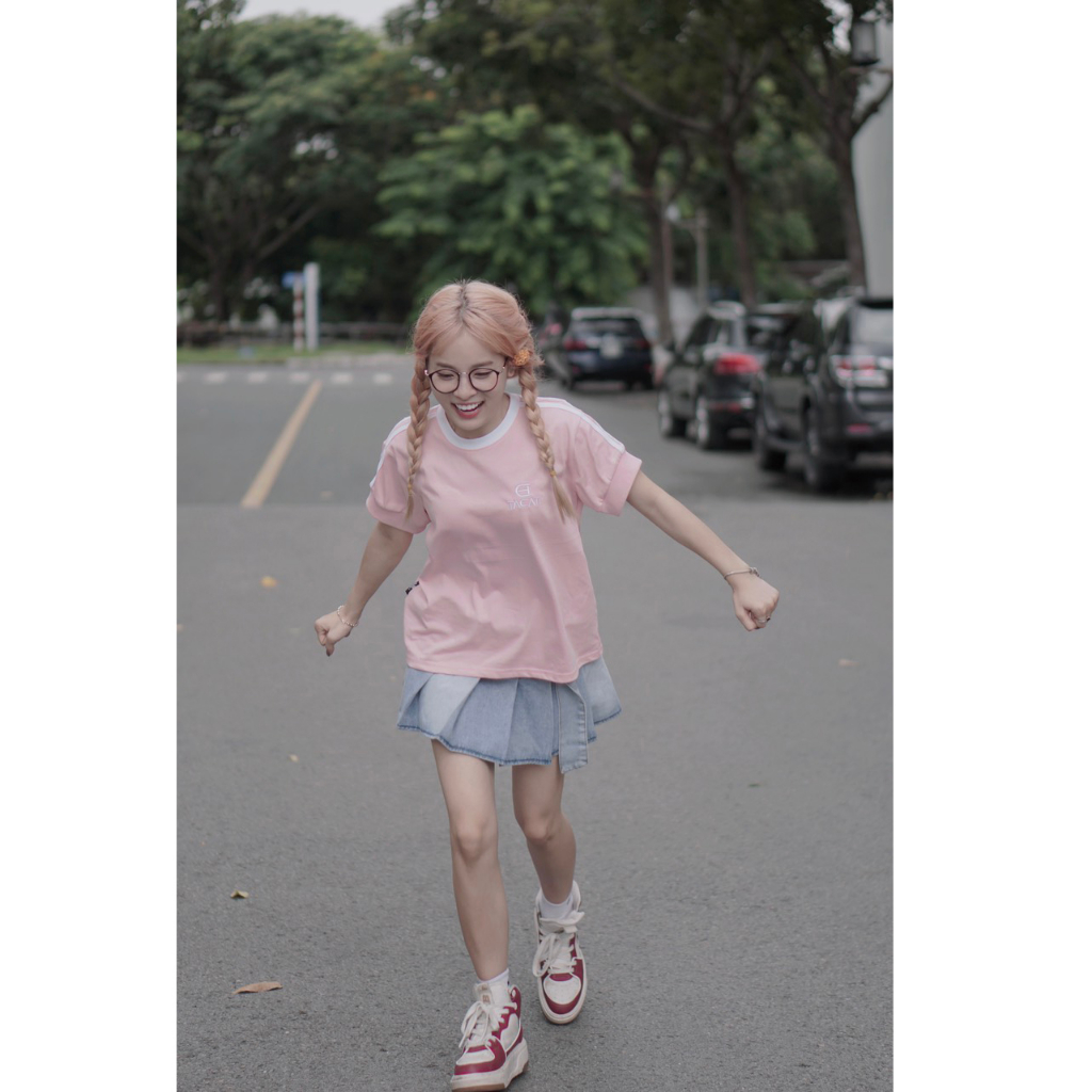 Áo Thun T7 - Baby Tee Phối màu ,Baby Tee  TACAT 100% Cotton local brand chính hãng