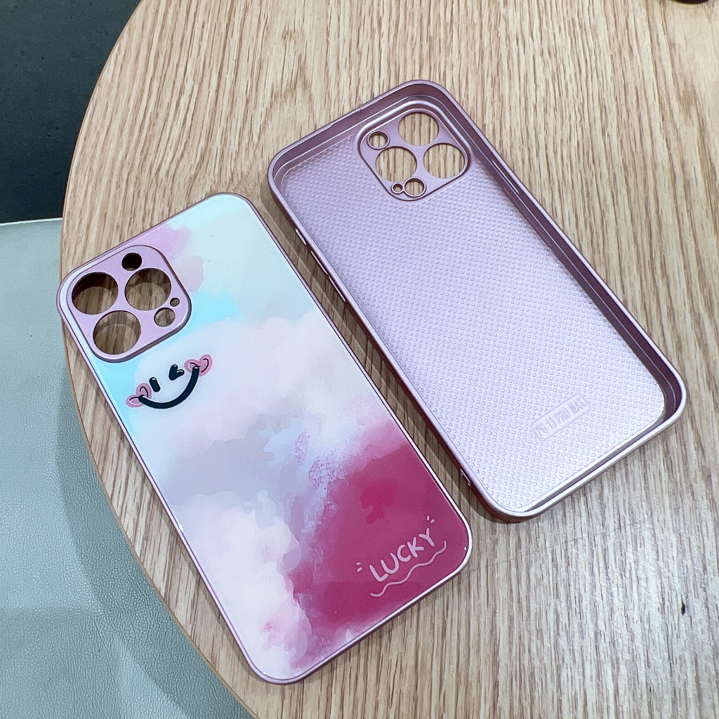 Ốp Mây Hồng Lucky dành cho iPhone Xsmax 11 12 13 14 Pro Promax