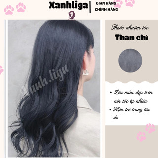 Thuốc nhuộm tóc Than chì + tặng oxy trợ dưỡng - Ngọc Khuê Shop - Xanh Liga
