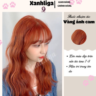 FREESHIP 99K TOÀN QUỐC_Thuốc nhuộm tóc vàng ánh cam + tặng kèm trợ dưỡng - Ngọc Khuê Shop - Xanh Liga
