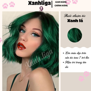 thuốc nhuộm tóc màu xanh lá + tặng kèm trợ dưỡng - Ngọc Khuê Shop - Xanh Liga