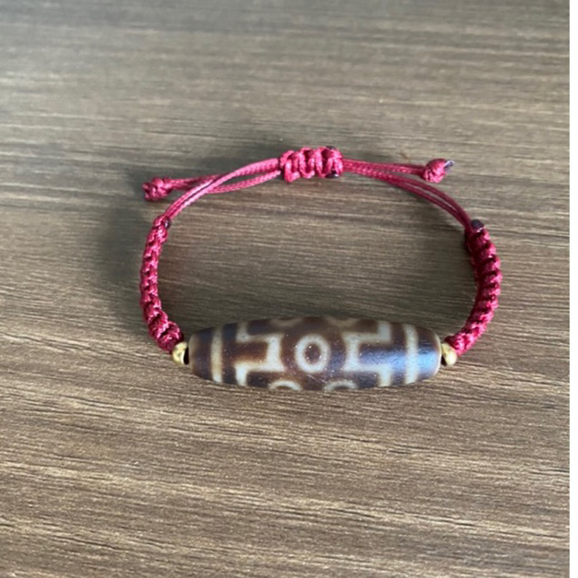 Dzi 7 mắt phong hóa,sâu tuổi tết chỉ handmade