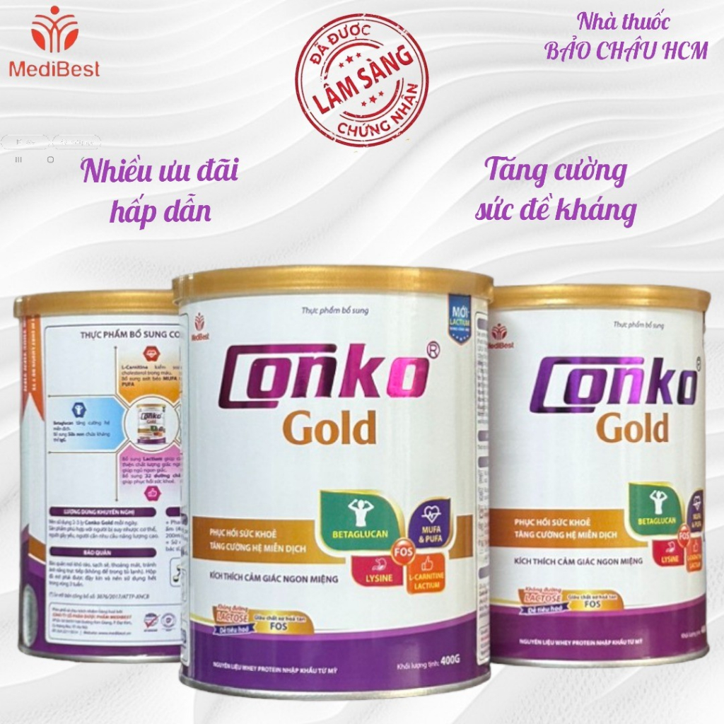 (Combo 3 lon) Sữa Conko gold 400g (Hạn sử dụng 2025)
