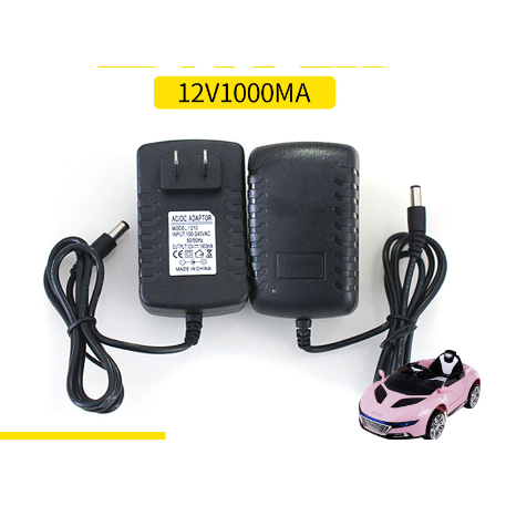 Sạc xe điện trẻ em, sạc xe ô tô điện trẻ em 12v 1000mah có đèn báo