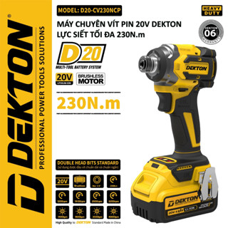 Máy bắt vít DEKTON chân pin Dewalt D20-CV230NCP 230Nm