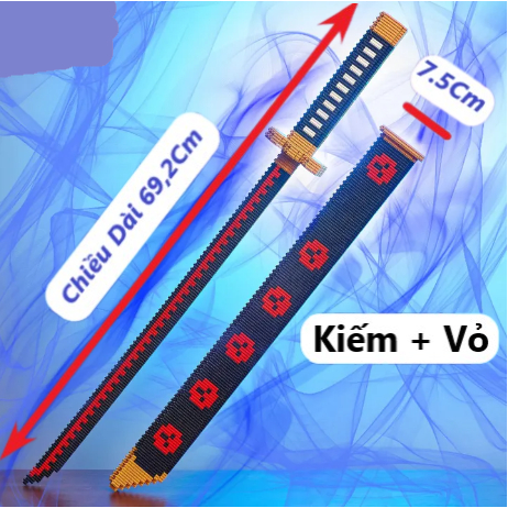 Đồ Chơi Lắp Ráp Thanh Kiếm - Thanh Gương Diệt Qủy Lắp Ráp - Mô Hình Thanh Kiếm Của Zoro Dài 69.2Cm