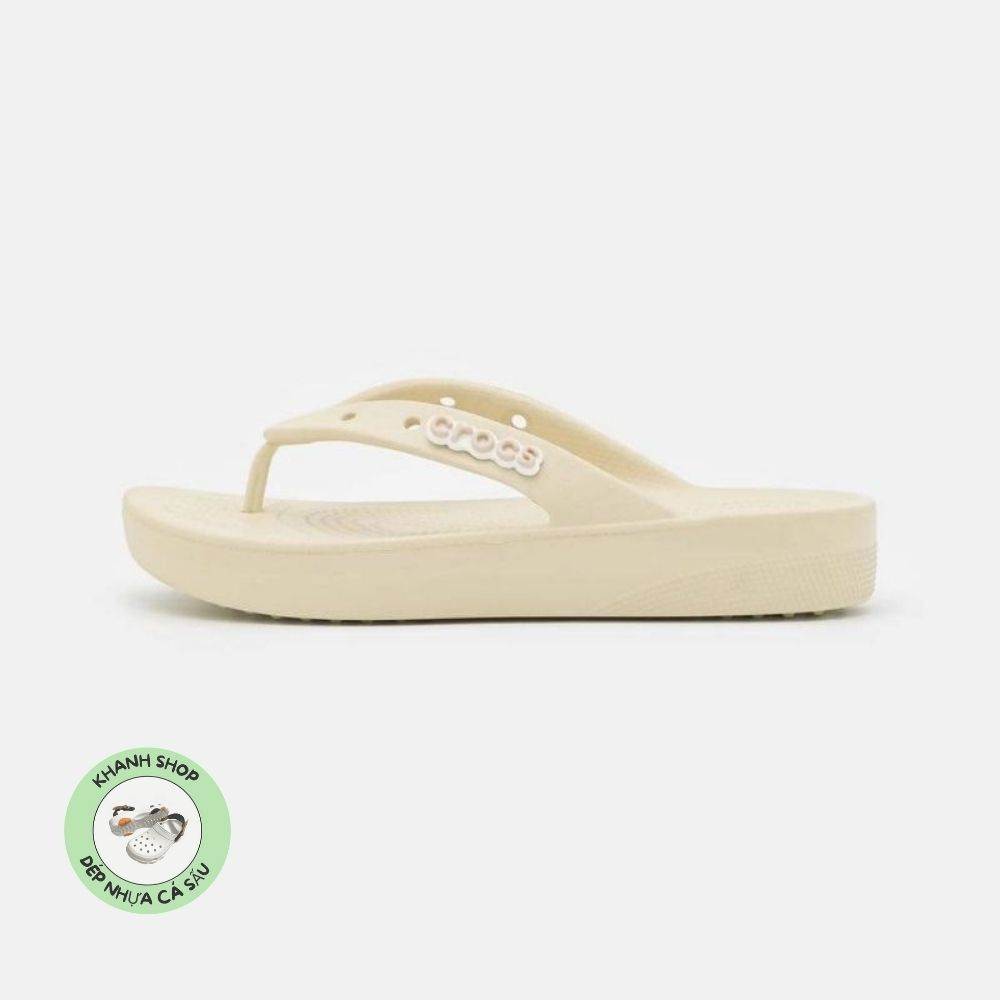 DÉP XỎ NGÓN CROSS CLASSIC MÀU BE ĐẾ CAO 3CM CHO NỮ TẶNG 10 STIC