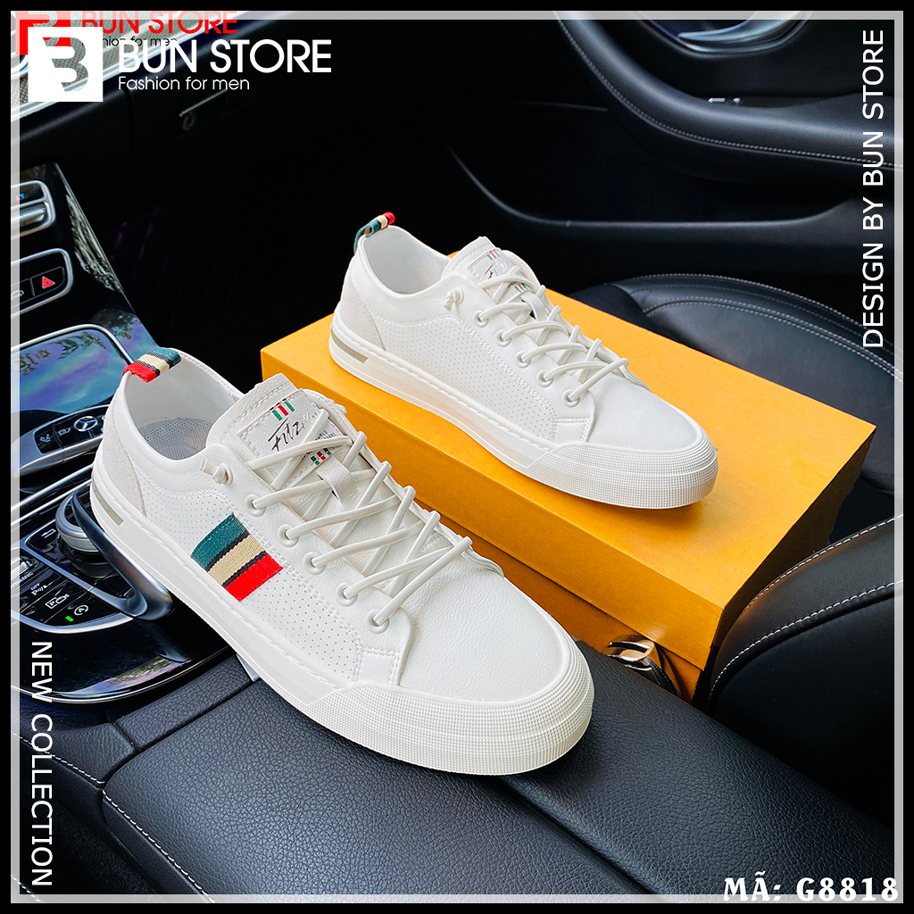 Giày Nam cao cấp Bun Store - Giày da Nam đẹp Sneaker thời trang sang xịn G8818