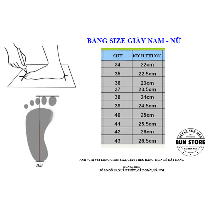 Giày Nam cao cấp Bun Store - Giày da Nam đẹp Sneaker thời trang sang xịn G8818