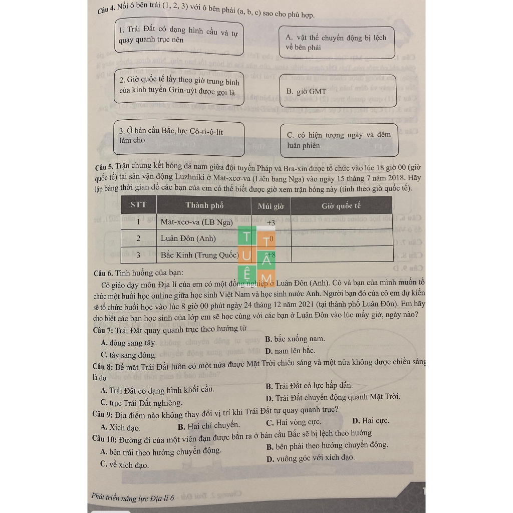 Sách - Phát triển năng lực Địa lí 6