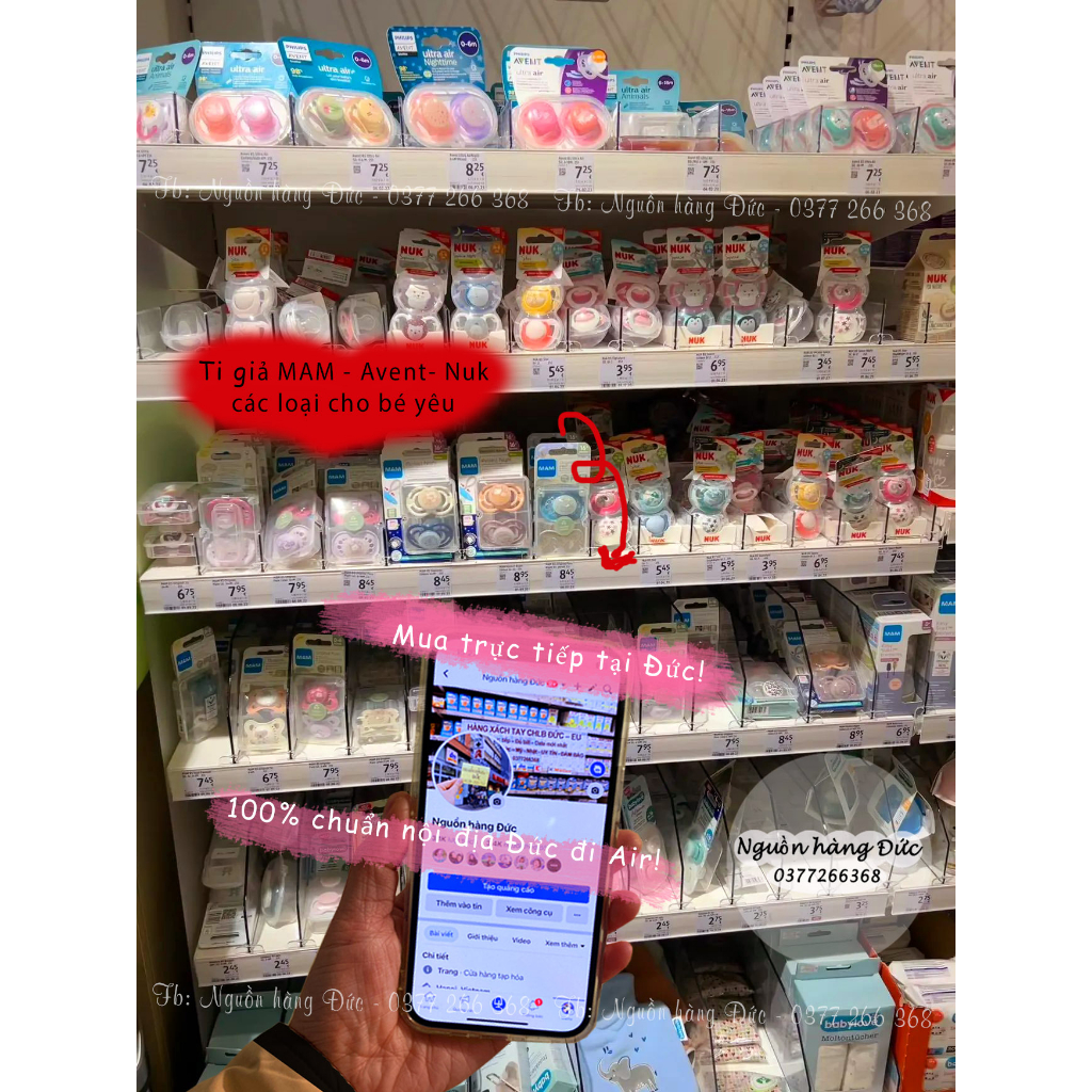 Ti giả MAM Đức Mam Original cho bé 6-16m Night các dòng phát sáng - Nguồn hàng Đức