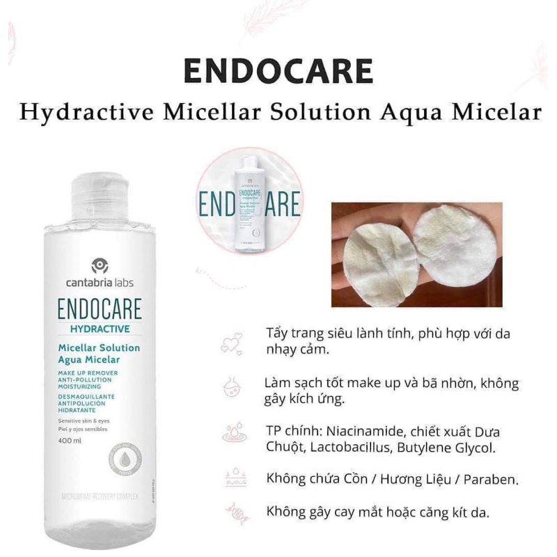 Tẩy trang Endocare 400ml