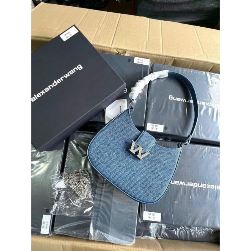 TÚI ALEXANDER WANG KẸP NÁCH CHẤT JEAN THỜI TRANG FULL BOX