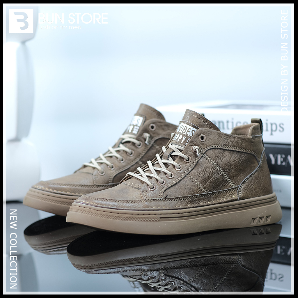 Giày Nam cao cấp Bun Store - Giày da Nam đẹp Sneaker thời trang sang xịn G921N màu nâu