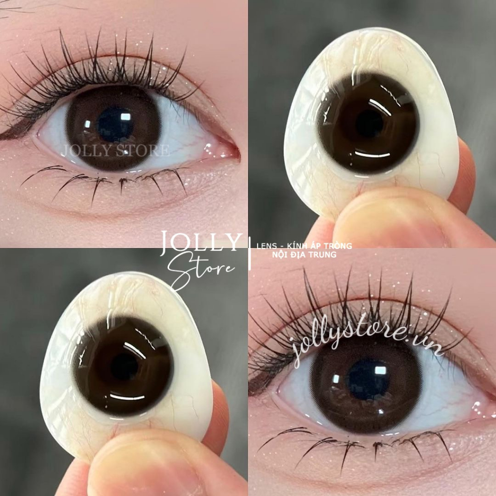 Lens LUNA EYES - Kính áp tròng 103 Choco không giãn cận từ 0-6 độ JOLLY STORE