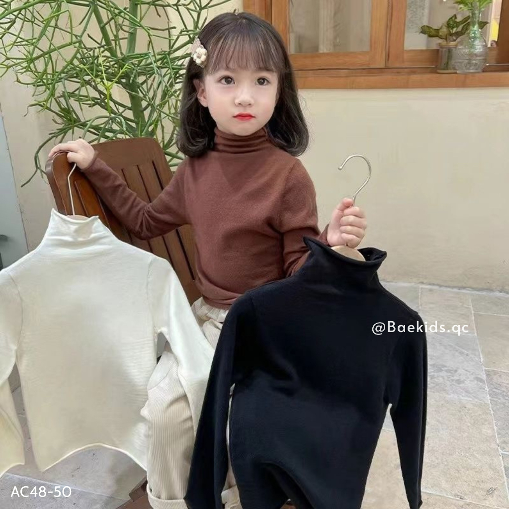 Áo giữ nhiệt dài tay cho bé BAE KIDS 11kg đến 29kg cổ 3cm mặc thu đông