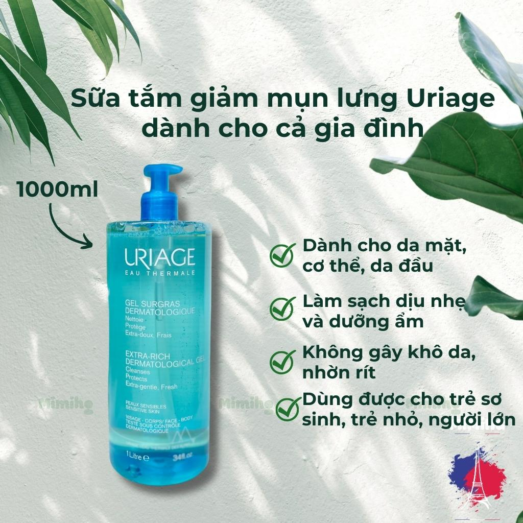 Sữa tắm uriage giảm mụn lưng siêu siêu thích, URIAGE dùng được cho cả gia đình_MiMI HG