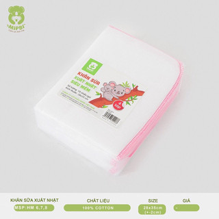 Khăn sữa, khăn xô mipbi 2 lớp, 3 lớp, 4 lớp