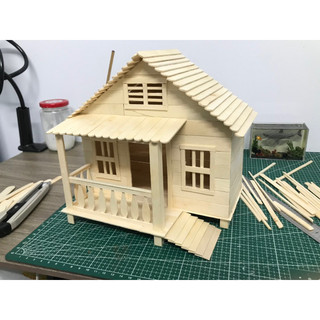 Mô hình nhà bằng que kem - Quà tặng handmade #1