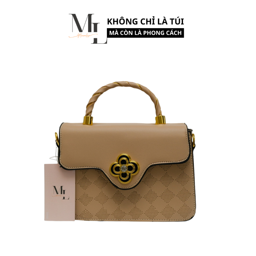 Túi xách hoa trà xoay đeo tréo đeo vai cầm tay đi tiệc đi chơi, làm quà tặng gia đình, người thân