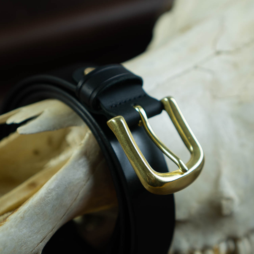 Thắt lưng nam 34mm Da bò nguyên miếng tặng đinh đục | Khoá đồng thau nguyên chất Bm2s