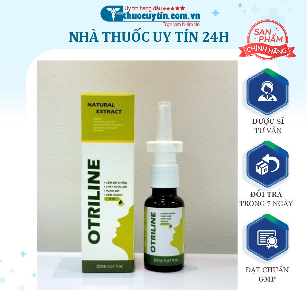 OTRILINE XỊT MŨI HỖ TRỢ VIÊM MŨI DỊ ỨNG, CHẢY NƯỚC MŨI, NGHẸT MŨI, VIÊM XOANG