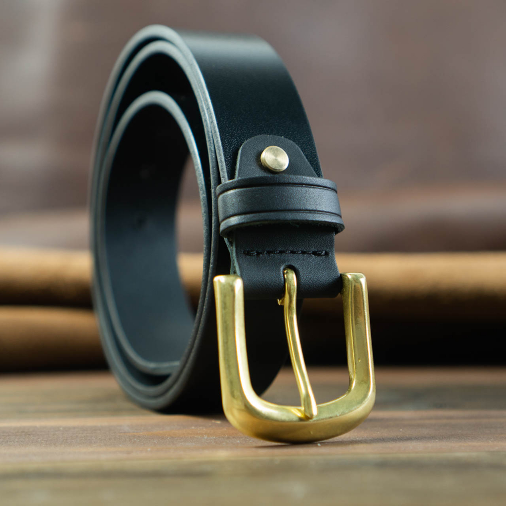 Thắt lưng nam 34mm Da bò nguyên miếng tặng đinh đục | Khoá đồng thau nguyên chất Bm2s