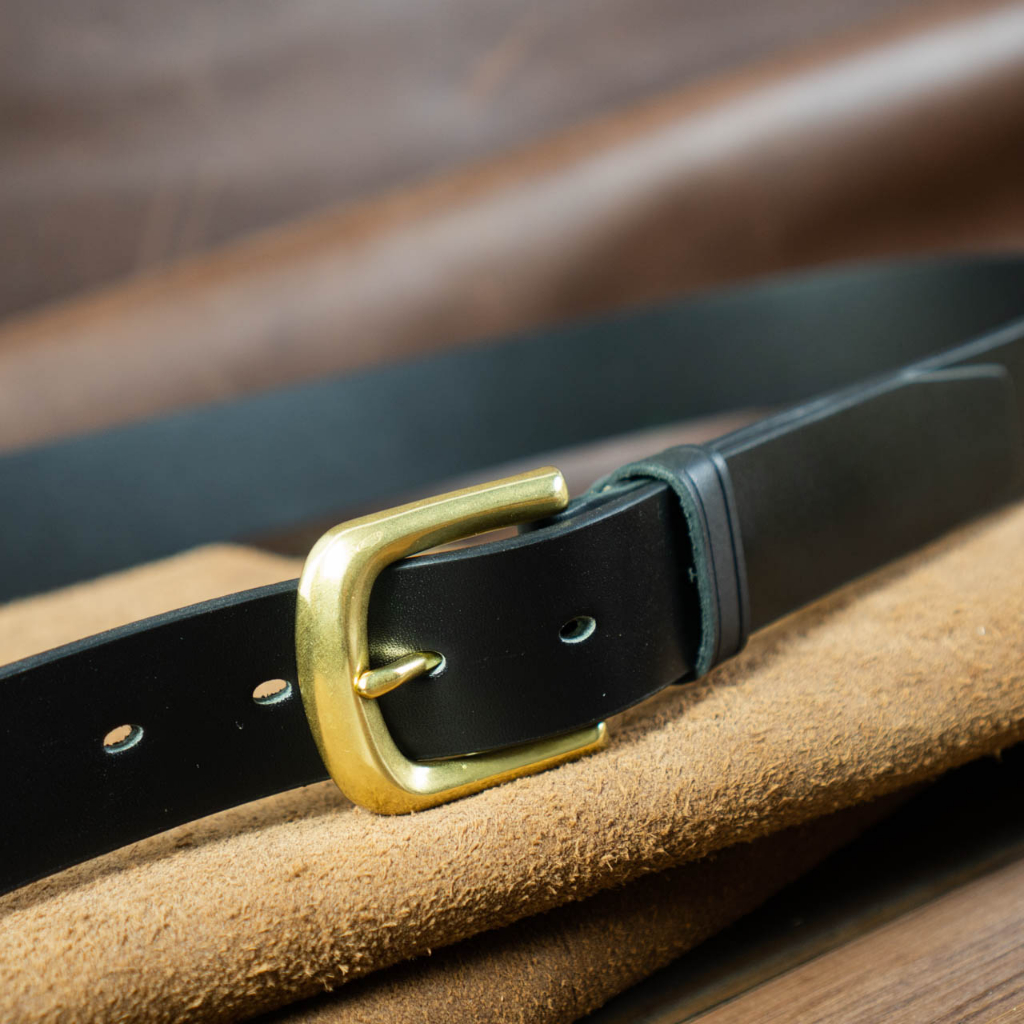 Thắt lưng nam 34mm Da bò nguyên miếng tặng đinh đục | Khoá đồng thau nguyên chất Bm2s