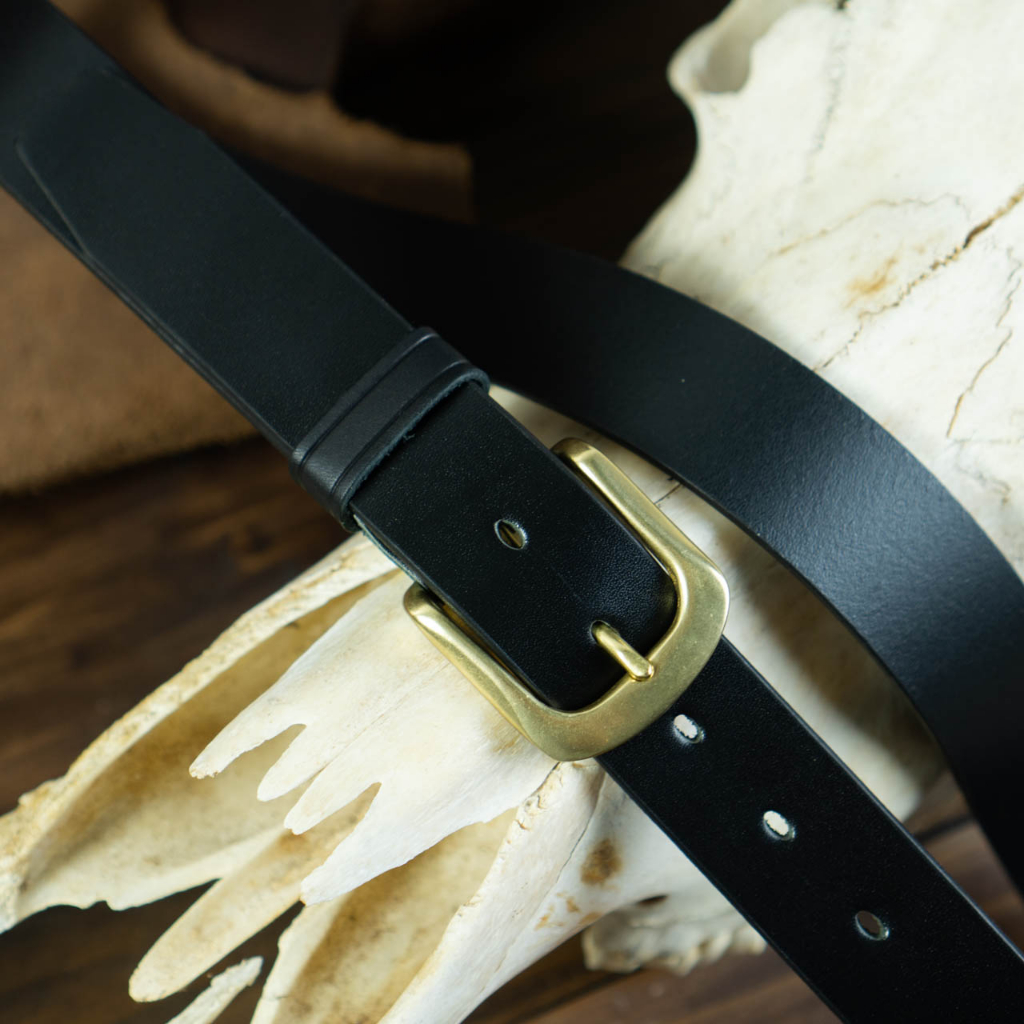 Thắt lưng nam 34mm Da bò nguyên miếng tặng đinh đục | Khoá đồng thau nguyên chất Bm3