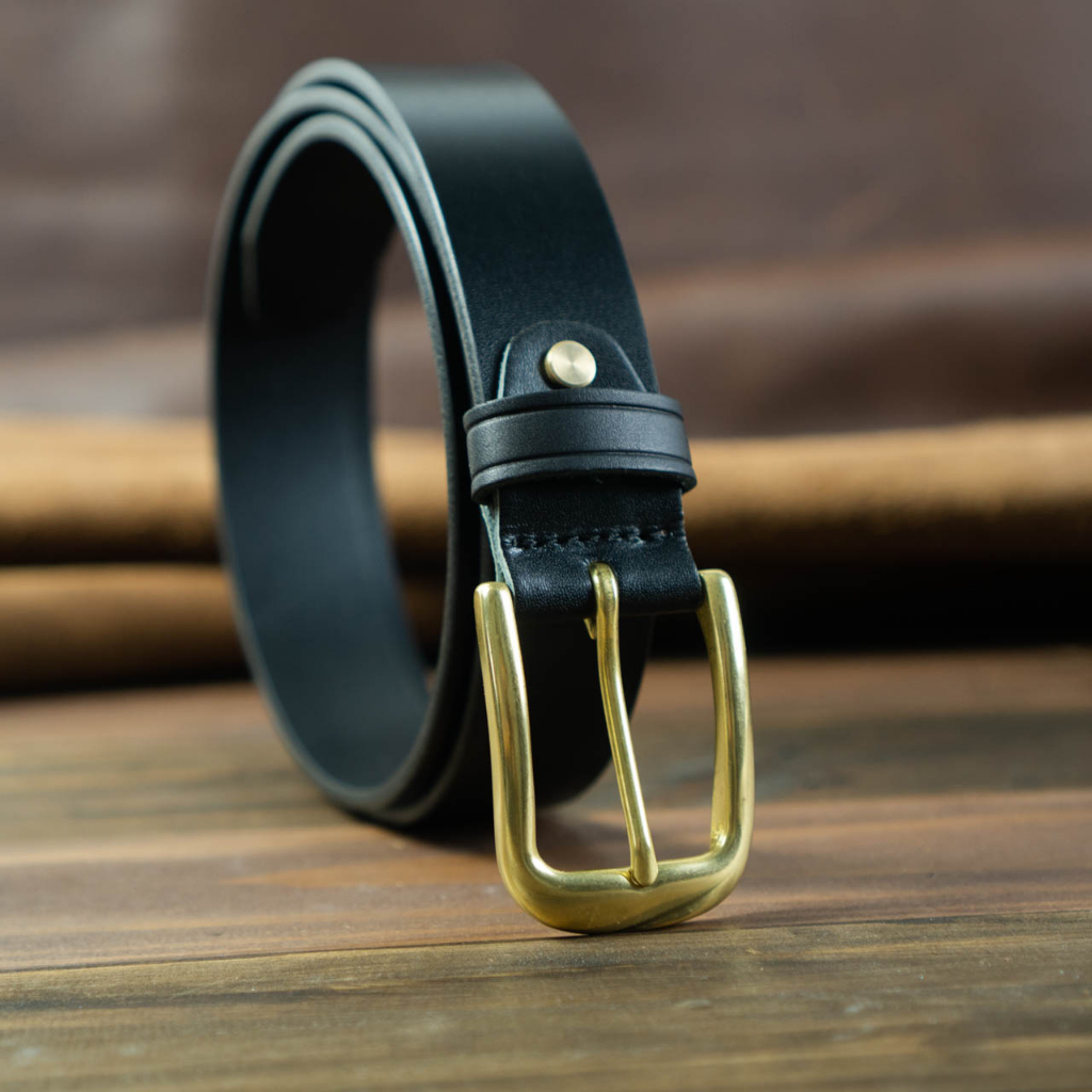 Thắt lưng nam 34mm Da bò nguyên miếng tặng đinh đục | Khoá đồng thau nguyên chất Bm4