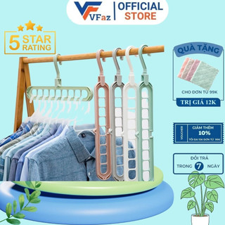 Móc Treo Quần Áo 9 Lỗ VFaz Đa Năng Gấp Gọn Chống Trượt Cho Không Gian Tủ Quầm Áo Gọn Gàng Ngăn Nắp Hơn